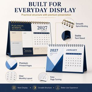 Calendario de Escritorio Personalizado 2027, Calendario de Mesa Espiral de Alta Calidad al por Mayor, Planificador de Escritorio para Oficina, Regalo Empresarial - Product Image 5