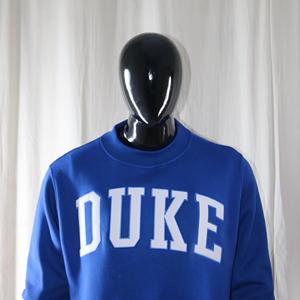 เสื้อสเวตเชิ้ตคอเต่าสีน้ำเงิน DUKE BLUE  ผ้าสีขาว 100%  ปักลาย Applique คอเสื้อกว้าง  CLUSH SPORTS - Product Image 3