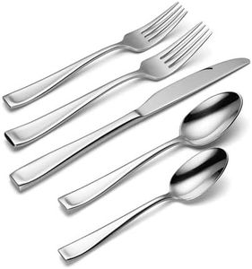 Ensemble de couverts en acier inoxydable à finition miroir durable pour table à manger, cuisine, restaurant, hôtel, restauration - Product Image 6