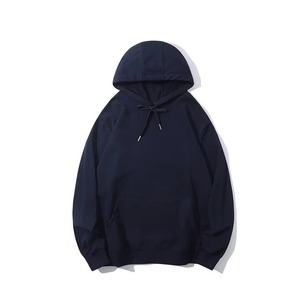 Unisex Pastel <b>Black</b> Pullover Hoodie Heavyweight Cotton <b>Fleece</b> Sweatshirt With Kangaroo Pocket And Adjustable - Product Image 1