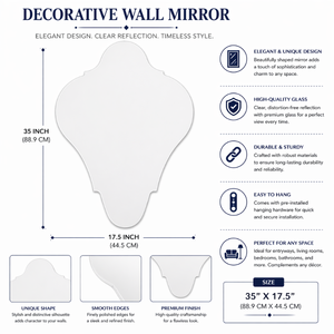 Oval Wall <b>Mirror</b> 23.5" x 17.5" <b>Large</b> Decorative Vanity <b>Mirror</b> for Bathroom <b>Bedroom</b> Living Room Modern Stylish Home Decor Wall - Product Image 5