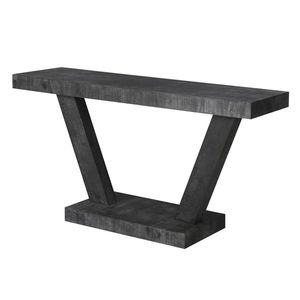 Armadio portaoggetti da 60 pollici Vintage in legno a 2 livelli con impiallacciatura solida con Design rustico per ingresso per divano da soggiorno - Product Image 2