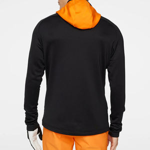 เสื้อฮู้ดผู้ชายแบบซิปครึ่งตัว สีตัดต่อ ผ้าฟลีซ สวมหัว สไตล์ลำลอง สตรีทแวร์ สำหรับฤดูหนาว รับผลิตแบบ OEM ขายส่งจากโรงงาน - Product Image 3