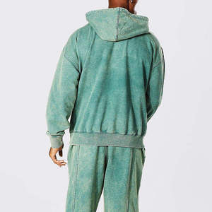 Custom Unisex Acid Wash Stone Wash Hoodie 100% Cotton Oversized Screen Print OEM Wholesale - Product Image 2