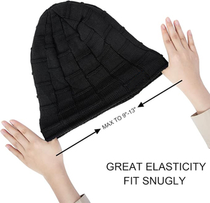 Unisex Winter <b>Beanie</b> Hats Solid Color Knit <b>Slouchy</b> Hat for Adults Casual Wear 56-58CM Head Circumference - Product Image 4