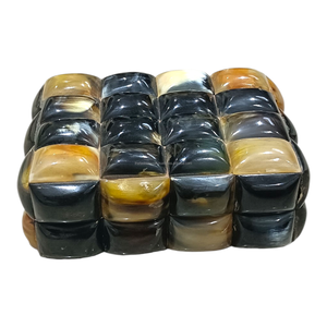 Caja de Joyería Rectangular de Cuerno de Búfalo de Color Natural Hecha a Mano, Caja de Regalo Ecológica de Lujo para Pulseras y Accesorios - Product Image 3