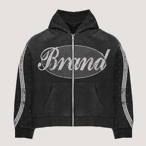 Brand <b>Tracksuit</b> <b>Set</b> Hooded Zipper Sweatshirt and Pants Full Length Unisex Casual Streetwear Oversized Graphic Print Autumn Wear - Product Image 3