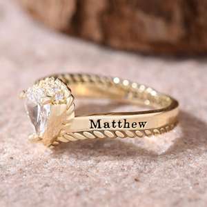 Anillo de Graduación Universitario Personalizado BOJ School Ring 053, Anillo de Colegio Secundario para Ella, con Piedra de Nacimiento, Plata 925, ¡Oferta! - Product Image 2