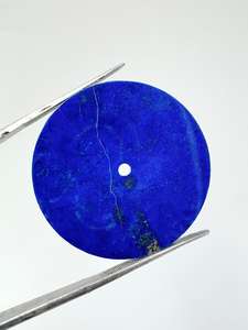 Esfera de Reloj de Lapislázuli Natural Azul Intenso, Corte Plano, 31.50mm, 1.50mm de Grosor, Clásica, Elegante, Vintage, de Lujo - Product Image 2