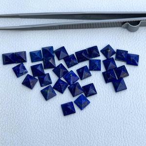 Piedras Preciosas Sueltas de Lapislázuli Azul Natural de Primera Calidad de 10 mm, Pirámide Personalizada, para la Fabricación de Joyas, Anillos, Collares y Pulseras - Product Image 4