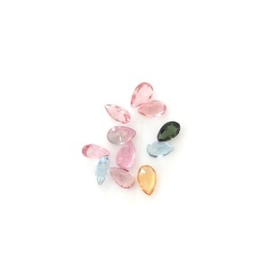 Natural Multi Tourmaline Pear Cut Loose Gemstone <b>Beads</b> 3x5mm Faceted Tourmaline <b>Stone</b> <b>Beads</b> for Jewelry Making Wholesale Bulk - Product Image 3