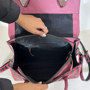 Sac à bandoulière de luxe 2026 en cuir véritable de vachette, style occidental, motif à carreaux, fait main, nouveau sac fourre-tout pour femme - Product Image 6