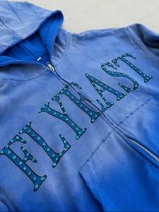 Fabricant de vêtements sur mesure en gros – Sweat à capuche zippé en polaire hiver, effet vieilli, avec patch appliqué, délavé à l'acide, 100 % coton, grandes tailles - Product Image 5