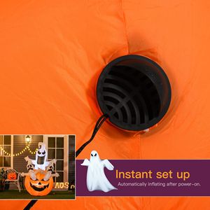 Decorazioni Gonfiabili di Halloween in PVC da 6 Piedi con LED, Jack O' Lantern e Fantasmi di Zucca per Esterni, Giardino e Prato - Product Image 6