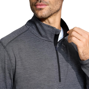 Camiseta de Hombre de Alta Calidad con Media Cremallera, Color Gris, Corte Regular, Tejido de Poliéster Ecológico, Estilo Urbano, Camiseta 3/4 para Hombre Adulto - Product Image 6