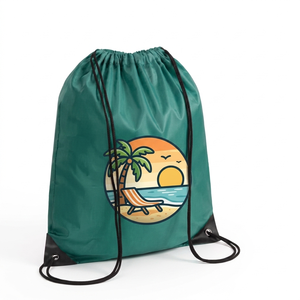 Wholesale Rate High Quality Canvas Unisex <b>Drawstring</b> Bag Custom Logo Cheap Price Durable Casual Travel Bag Polyester Material - Product Image 3