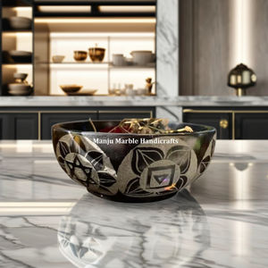 New Traditional Classic Design Hand Curved Product Soapstone Carving Bowl With Round Shape For Home And Hotel Decorations Tools - Product Image 1
