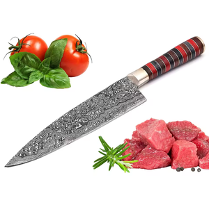 Professional Chef <b>Knife</b> Damascus Steel 13-Inch Hand Forged Modern Ambidextrous Resin Handle Brushed Finish Dishwasher <b>Safe</b> - Product Image 6