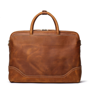 Bolsos de Cuero Genuino para Computadora Portátil con Logotipo Personalizado 2026, Bolsa de Cuero para Computadora Portátil al por Mayor, Maletín de Oficina con Múltiples Compartimentos - Product Image 4