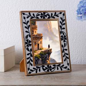 Luxury Handmade <b>Wooden</b> Picture Frame Resin & Metal Decorative Photo Frame for Home Use - Product Image 2