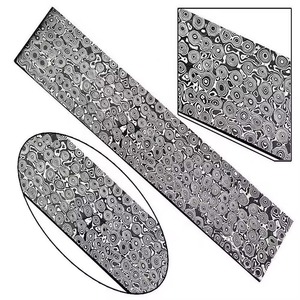 Barra de Acero de Damasco de Alta Capa, Forjada a Mano, con Patrón Fino, Lámina de Metal de Alto Carbono Soldada, Material Personalizado para Fabricantes de Cuchillos - Product Image 3