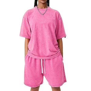 2025 Ropa de lavado ácido Personalizada 100% Algodón Lavado ácido Hombres 2 piezas Pantalones cortos y camisetas Set Ropa de calle de alta calidad - Product Image 5