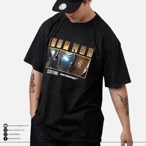 Iron Man <b>Marvel</b> Studios Oversized Men's T-Shirt Short Sleeve Cotton Jersey Character <b>Print</b> Casual O-Neck Front Logo - Product Image 3