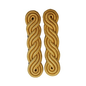 Épaulettes en fil métallique faites main personnalisées avec design personnalisable sans sangle pour uniforme de service - Broderies Wallow - Product Image 5