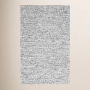 Tapis de salon moderne en laine acrylique unie, rectangulaire, tufté à la main, à poils ras, résistant aux taches - Product Image 4