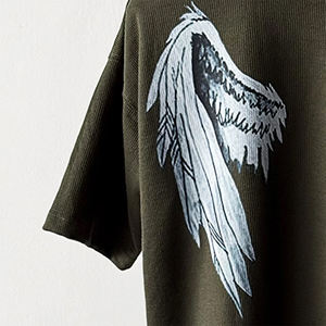 Camisetas Unisex Casuales de Hip Hop con Estampado Gráfico de Alas de Ángel, 100% Algodón, de Secado Rápido y Transpirables para Hombre, Camisetas Modernas al por Mayor - Product Image 3