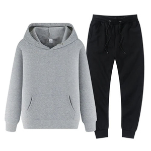 Survêtements décontractés à capuche en coton 100% respirant, poids moyen, grande taille, avec logo personnalisé, pour le streetwear, manches longues, jogging - Product Image 5