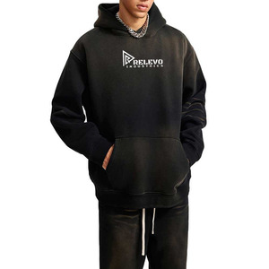 Sweat-shirt à capuche pour homme, taille plus, ensemble de survêtement long, 100% coton, léger, respirant, séchage rapide, imprimé numérique - Product Image 4