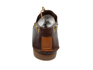 Mocasines de cuero marrón para hombre, estilo náutico, punta redonda, sin cordones, suela de goma acolchada, para todas las estaciones, estilo sólido, listos para grabar - Product Image 4