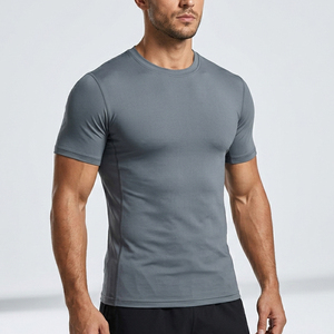 Breathable Eco-Friendly Compression <b>Base</b> <b>Layer</b> <b>Short</b> <b>Sleeve</b> Tops for Summer Running Wear Men <b>Short</b> <b>Sleeve</b> Compression Shirts - Product Image 3