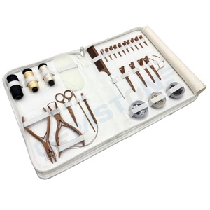 Professional Durable Reusable Stainless Steel Hair Extension <b>Tools</b> Kit Set Micro Beads Pliers Loop Hook <b>Thread</b> Clips Accessories - Product Image 1