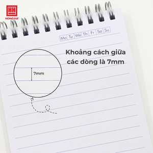 ホンハ モデル2836 スパイラル綴じ紙表紙ノート 200ページ 白度90-92% ラミネーション印刷 ベトナム製 販促用 - Product Image 6