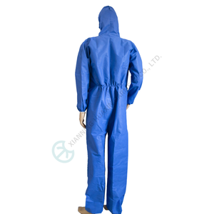 Overol de Trabajo Desechable Azul SMS, Overol de Protección para Taller, Traje de Trabajo No Tejido para Pintura en Aerosol, Venta al Por Mayor - Product Image 3