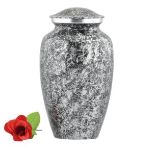 Urna Funeraria de Metal Negro de Lujo al por Mayor, Jarra Conmemorativa con Elegante Textura de Salpicaduras Doradas Antiguas y Diseño con Acabado Esmaltado - Product Image 2