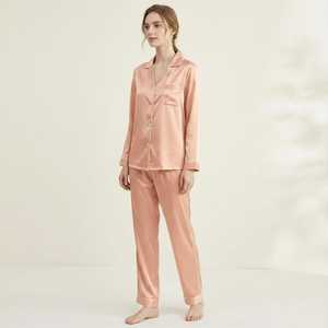 Fashionable Indoor Wear Set Long Sleeve Top and Relaxed <b>Pants</b> Comfortable Sleep Outfit - Product Image 1