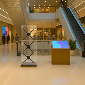 Missyou HologramFan 3D – Étui de protection en acrylique avec roulettes pour ventilateurs de 46 cm, 52 cm, 56 cm – Vitrine transparente - Product Image 4