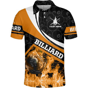 Camiseta Deportiva de Moda para Competición de Billar, Logotipo Personalizado, Camisa de Polo de Billar, Tela Suave, Uniforme para Práctica Diaria - Product Image 1
