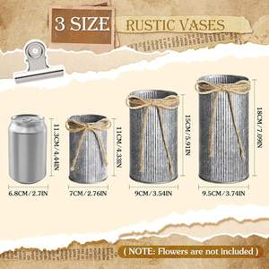 Trending Design Decorative Galvanized Flower Vase Unique Artistic Design For Living Room <b>Tabletop</b> And Interior Home Decoration - Product Image 2