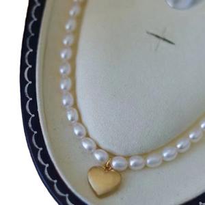 Collier de perles de millet d'eau douce avec pendentif sirène en nacre naturelle, chaîne claviculaire chic, pendentifs et breloques tendance - Product Image 5