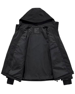 Men's Casual Soft Shell Waterproof Techwwae Stand Collar Polyester Techwear Jacket Zipper Closure Front Logo Techwear Jacket - Product Image 4