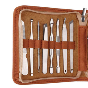 8pcs High Quality Manicure Set With Sharp Blades <b>Nail</b> Clipper Scissor for Baby Infant Foot Grooming Comes Leather Zipper Case - Product Image 6