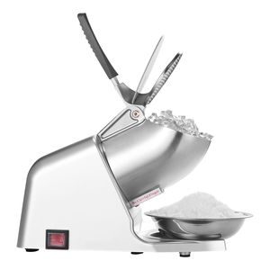 Macchina Elettrica Tritaghiaccio a 4 Lame, 129 kg/ora, per Coni di Neve, con Coperchio in Acciaio Inossidabile - Product Image 1