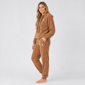 Ensemble de survêtement délavé à l'acide pour femme, sweat à capuche oversize et pantalon de jogging, style streetwear, fabricant OEM sous marque privée à prix compétitif - Product Image 6
