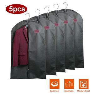 5 Pezzi Sacche Porta Abiti Trasparenti da 39 Pollici con Cerniera Completa e Traspiranti - Product Image 1