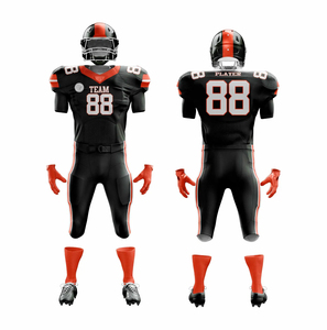 Maillot de football américain pour enfants, nouvelle collection, ensemble respirant à manches longues, couleur unie, en Spandex/Coton de qualité supérieure - Product Image 2