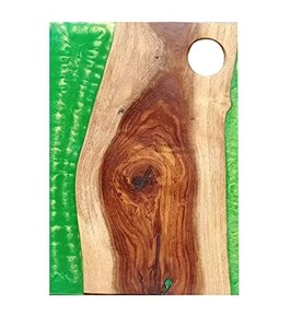 Wooden Chopping Board Rectangle <b>Shape</b> With Handle Natural Wood Grain Design Eco Friendly Kitchen Cutting <b>Block</b> - Product Image 2